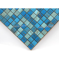 China supply bule Hot melt mosaic tile for swimming pool cheap tile